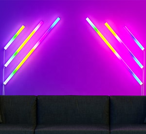 Đèn <span class=keywords><strong>Led</strong></span> RGB Gắn Tường Điều Khiển Bằng Ứng Dụng, Đèn Tường Dạng Thanh Hiệu Ứng Ánh Sáng Năng Động Nhảy Múa Nhịp Điệu Thông Minh Hiện Đại - Product Image 2