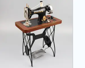 Vintage Iron Metal Crafts Black Industrial Sewing Machine Model With iron Scale Vintage Antique Home Decor