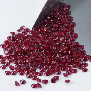 Pigeon Blood Red Gemstone Round Brilliant Cut Loose Stones 1mm 2mm 3mm 4mm 5mm For Jewelry Making - Product Image 2