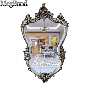 European Art Deco Design Resin <strong>Wall</strong> <strong>Mirror</strong> <strong>Long</strong> Style for Living Room Decorative Use - Product Image 3