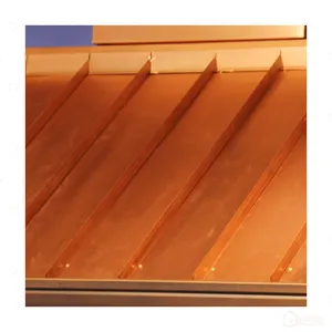 Copper 24 26 28 30 Gauge Metal Roof Sheets Prices Copper Shingles Lightweight Metal Vertical side whipstitch Roofing Tiles Plate