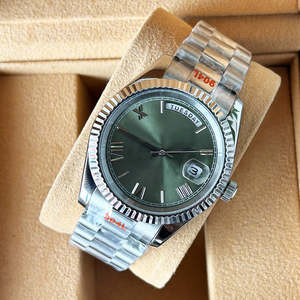 Montre mécanique pour homme de luxe haut de gamme la plus vendue 2025 avec cadran en or et bracelet en or Montre mécanique classique - Product Image 3