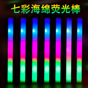 Bâtons lumineux LED électroniques en mousse éponge, sept couleurs, pour éclairage de fête et accessoires de cheerleading - Product Image 5