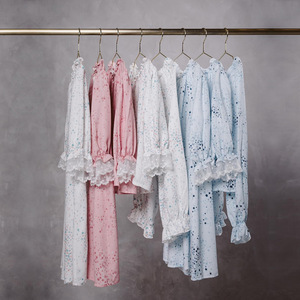 Boutique all'ingrosso ragazze principessa casa vestito ragazze stella stampata 100% <span class=keywords><strong>cotone</strong></span> pizzo volant <span class=keywords><strong>camicia</strong></span> <span class=keywords><strong>da</strong></span> <span class=keywords><strong>notte</strong></span> lunga - Product Image 5