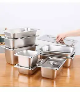 Professional Supply Simple Design Customization Stainless Steel Salad Food Tray Pan