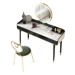 Table en <span class=keywords><strong>fer</strong></span> <span class=keywords><strong>forgé</strong></span> en <span class=keywords><strong>bois</strong></span> massif de style nordique, table de toilette en peinture piano, coiffeuse pour salon de beauté - Product Image 1