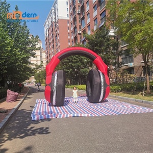 Nouveauté <span class=keywords><strong>2022</strong></span> : Ballon publicitaire géant gonflable en forme <span class=keywords><strong>d</strong></span>'écouteurs/casque pour festival de musique, avec souffleur, en tissu Oxford 210D - Product Image 2