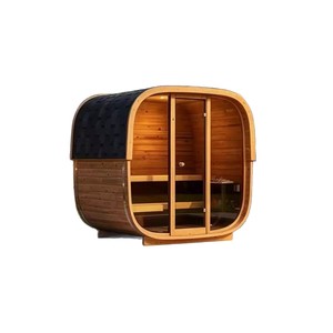 Sauna Exterior de Madera de Hemlock con Calefacción de Piedra Volcánica de 4000W, Bluetooth Inteligente, para Uso Familiar y en Hoteles - Product Image 4