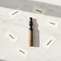 Inhalateur sans fumée personnalisé en bois et acier inoxydable avec insert en coton aromathérapeutique sans nicotine pour arrêter de fumer, dispositif d'inhalation aromatisé
