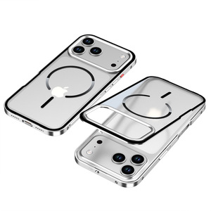 Funda de Teléfono con Marco Metálico de Aluminio Magnético Electrochapado para <span class=keywords><strong>iPhone</strong></span> 17 Air 16 Plus 15 14 13 <span class=keywords><strong>12</strong></span> <span class=keywords><strong>Pro</strong></span> <span class=keywords><strong>Max</strong></span> 11, Funda Mate para Teléfono Móvil - Product Image 3