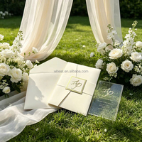 Carte d'invitation élégante en acrylique transparent personnalisable pour mariage, fête d'anniversaire – Fabricant chinois de cadeaux de mariage populaires