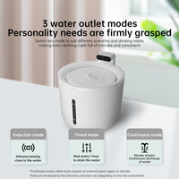 Distributeur d'eau pour animaux de compagnie ABS respectueux de l'environnement, 2,5 L, intérieur, sans fil, intelligent, automatique, à recirculation, fontaine à eau pour chat avec pompe silencieuse