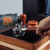 Boîte à café carrée en acier inoxydable, design haut de gamme, écologique, minimaliste, pour usage commercial et domestique, avec couleurs assorties, pour espresso