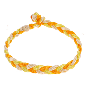 हाथ से बुना हुआ भाग्यशाली कंगन, सूती रस्सी की कई पट्टियाँ हैं जो प्रतिरोधी और समायोज्य ब्रेसलेट - Product Image 4