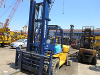 Chariot élévateur diesel Komatsu FD80-10 d'occasion du Japon, 8 tonnes, faible nombre d'heures de fonctionnement, chariot élévateur lourd de 8000 kg avec cabine et déplacement latéral