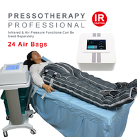 Pressothérapie pneumatique à 24 chambres, massage par compression, pression d'air rythmique, œdème, bien-être, esthétique, rééducation, récupération