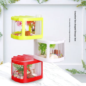 Mini serbatoio <span class=keywords><strong>d</strong></span>'<span class=keywords><strong>acqua</strong></span> in plastica acquario con accessori piccolo serbatoio per rettili di pesce tartaruga e Betta - Product Image 5