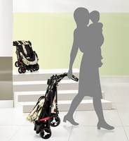 Poussette légère pliable pour bébé, chariot portable, pliage à une main en une seule étape, se transforme en support