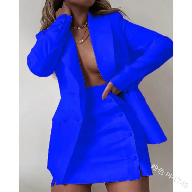 Blazer profissional feminino, conjunto blazer saia ternos para mulheres roupa de escritório