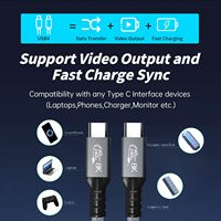 Cable USB4 Premium SYONG de 40 Gbps, PD240W, Thunderbolt 4/3, 8K60Hz, Tipo C, Carga Rápida, Cable de Transferencia de Datos Tipo C a Tipo C para iPhone