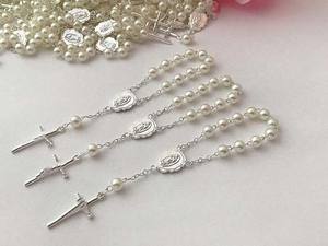 Mini amour croix doigt chaîne bébé baptême <span class=keywords><strong>Communion</strong></span> coffret cadeau chapelet religieux souvenir à la main métal artisanat avec verre - Product Image 5