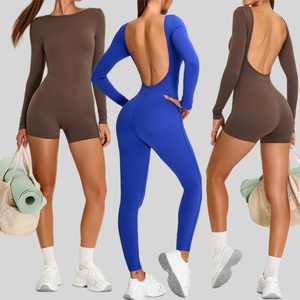 <span class=keywords><strong>Tuta</strong></span> da ginnastica Slim Fit da <span class=keywords><strong>donna</strong></span> <span class=keywords><strong>tuta</strong></span> da Yoga pezzo unico body <span class=keywords><strong>aderente</strong></span> per allenamento Fitness nuova <span class=keywords><strong>tuta</strong></span> sportiva set Sexy indietro - Product Image 2