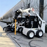 Tarière hydraulique WECAN pour chargeuse compacte, tarière à trous pour chargeuse compacte CE / EURO 5 / EPA