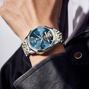 Relojes para Hombre, Automáticos, de Lujo, con Diamantes, de Cuerda Automática, de Acero Inoxidable, con Calendario - Product Image 2