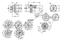 Connecteur d'aviation métallique à angle droit 90 degrés GX16, connecteur de câble circulaire coudé mâle pour câblage d'équipements de contrôle industriel