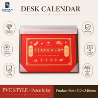 Tapis de bureau personnalisé avec logo, calendrier, protection de bureau en cuir PU, prix d'usine en gros, impression
