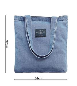 Bolsa de Compras de Lona Reutilizable al por Mayor, Nueva, de Moda, Tipo Tote de Hombro, de Gran Capacidad, con Cremallera - Product Image 2