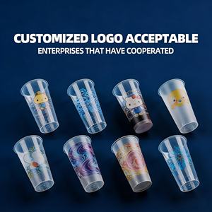 <span class=keywords><strong>Gobelet</strong></span> en PP transparent <span class=keywords><strong>personnalisé</strong></span> avec logo, 12 oz, 16 oz, 24 oz, jetable, épais, en <span class=keywords><strong>plastique</strong></span> transparent, pour bubble tea, lait au thé, avec couvercle - Product Image 6