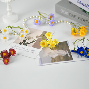 Artificial Chamomile Daisy Flowers <b>Silk</b> Flower Heads For Graduation Wedding Props And Home Decorations High Simulation Reusable - Product Image 1