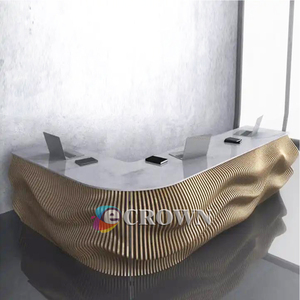 Interlock Luxury <strong>Table</strong> Wooden Cabinet Store <strong>Footless</strong> Holireception showcase Cashier Shelf OEM - Product Image 6