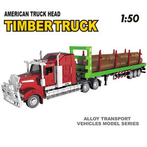Haute qualité américain transporteur moulé sous pression jouets modèle voiture <span class=keywords><strong>camion</strong></span> cadeaux alliage <span class=keywords><strong>1</strong></span>:50 bois transporteur modèle bois <span class=keywords><strong>camion</strong></span> pour enfants - Product Image 4