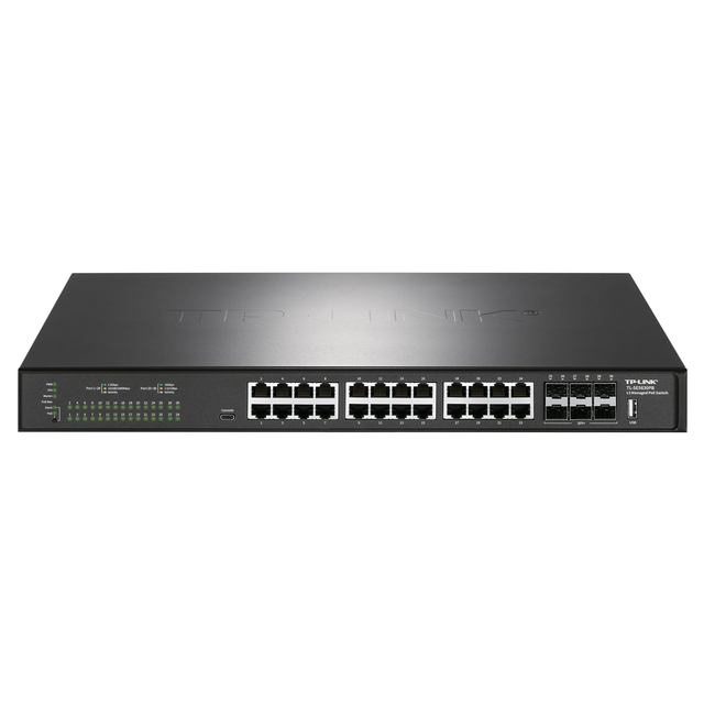2.5G Three-Layer PoE Switch TL-SE5630PB 6 10G/2.5G/1G SFP+ Ports 24 RJ45 Ports Supports IEEE 802.3BT 802.3at/Af Standards 760W