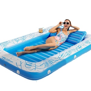 Yisheng Heavy-Duty PVC <b>Inflatable</b> Drink Pool Bar Lounge Water Play Equipment Floating <b>Bed</b> <b>Sofa</b> 100-500kg Capacity Max 4 - Product Image 1