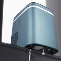 Machine à glaçons domestique avec panneau en verre trempé, nettoyage automatique, production rapide (6-8 min), en ABS