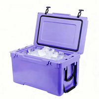 Glacière de pêche portable d'extérieur personnalisable, grande capacité 115QT, moderne, isotherme, en PE rotomoulé, écologique, à roulettes, étanche