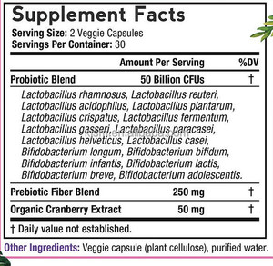 Probiotiques pour femmes 100 milliards d'UFC avec prébiotiques <span class=keywords><strong>et</strong></span> enzymes digestives - 60 capsules végétales - Product Image 6