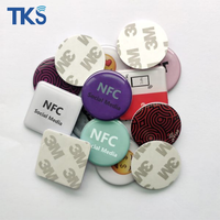 Autocollant intelligent NFC-Partage de liens de médias sociaux programmables | Étiquette de téléphone époxy pour carte de visite numérique et profil de contact