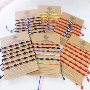 6 nuevas pulseras de papel de colores, tejidas a mano con 7 nudos, de Europa y América, versátiles, ajustables y extensibles, estilo <span class=keywords><strong>peruano</strong></span>. - Product Image 2