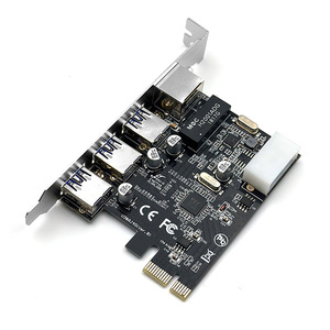 <span class=keywords><strong>Pci</strong></span> Express USB3.0 3-<span class=keywords><strong>Port</strong></span> Adapter Hub 4pin cung cấp điện RJ45 Gigabit mạng mở rộng thẻ cho máy tính để bàn máy tính - Product Image 3