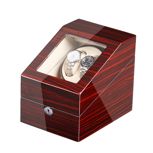 Factory Supply High Glossy Piano 4 Luxury Auto Watch Winder with 6 Watch Storage Wooden Watch Winder