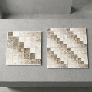 Carreaux de sol extérieurs en porcelaine émaillée numérique effet pierre de pavé 400x400mm, design chinois, haute résistance pour parkings - Product Image 1