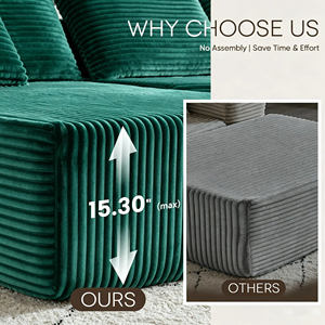 Sofá-Cama Nuvem Comprimido a Vácuo em Estoque nos EUA, Conjunto de Sofá Comprimido para Sala de Estar, Móveis para Casa - Product Image 4