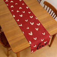 Chemin de table en polyester de type lin, couleur vive, anti-poussière, de qualité supérieure, vente en gros par le fabricant