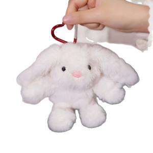 Yeni özel tavşan peluş anahtarlık sıcak satış kolye sarkık kulaklar ile dolması hayvan çocuklar için peluş oyuncak hediye tavşan anahtarlık - Product Image 6