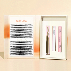 Private Label Biodegradable Vegan Pre Made Lash Fans Faux <strong>Mink</strong> Natural Cluster Lashes Kit C D L Curl Diy Lash Extension Kit - Product Image 3