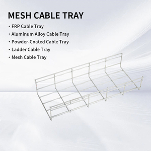 Bandeja de malla de alambre de acero galvanizado tipo cesta para gestión de cables de varios tamaños, estilo escalera abierta - Product Image 3